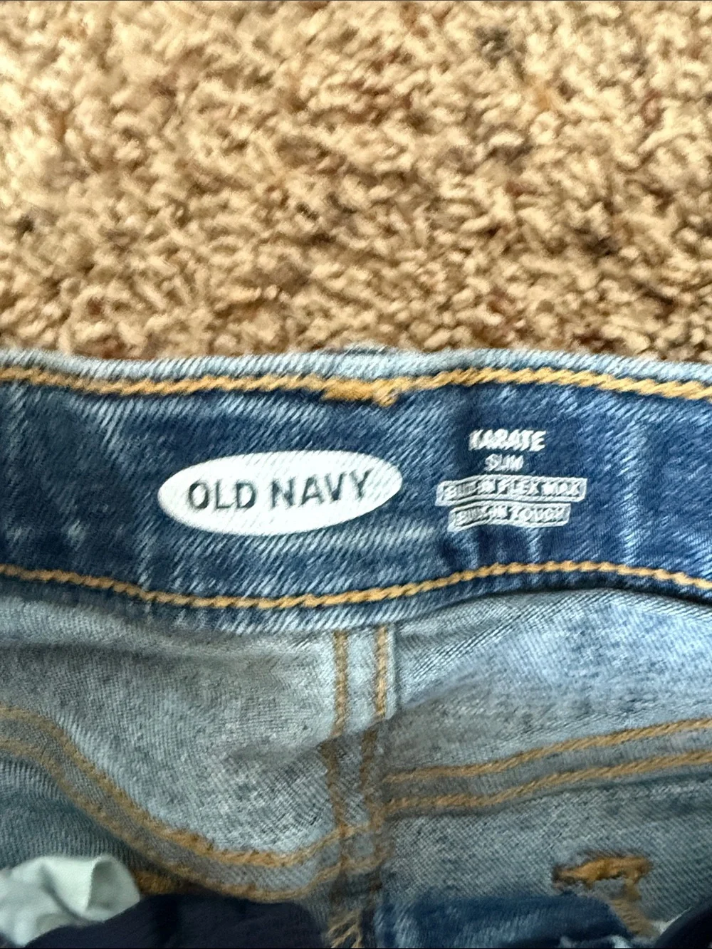Old Navy Boys Distressed Light Blue Straight-Leg Jeans